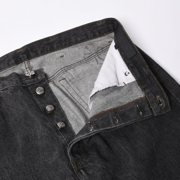 極美品 CHROME HEARTS クロムハーツ Levi's 501 リーバイス 501 セメタリークロスパッチ デニムパンツ ジーンズ サイズ34 20パッチ 中古 4a000554