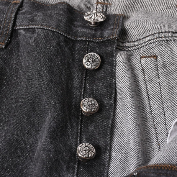 極美品 CHROME HEARTS クロムハーツ Levi's 501 リーバイス 501 セメタリークロスパッチ デニムパンツ ジーンズ サイズ34 20パッチ 中古 4a000554