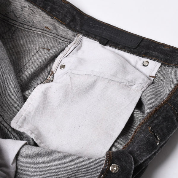 極美品 CHROME HEARTS クロムハーツ Levi's 501 リーバイス 501 セメタリークロスパッチ デニムパンツ ジーンズ サイズ34 20パッチ 中古 4a000554