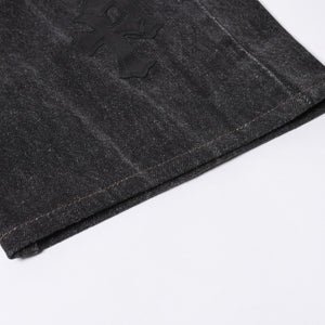 極美品 CHROME HEARTS クロムハーツ Levi's 501 リーバイス 501 セメタリークロスパッチ デニムパンツ ジーンズ サイズ34 20パッチ 中古 4a000554
