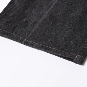 極美品 CHROME HEARTS クロムハーツ Levi's 501 リーバイス 501 セメタリークロスパッチ デニムパンツ ジーンズ サイズ34 20パッチ 中古 4a000554