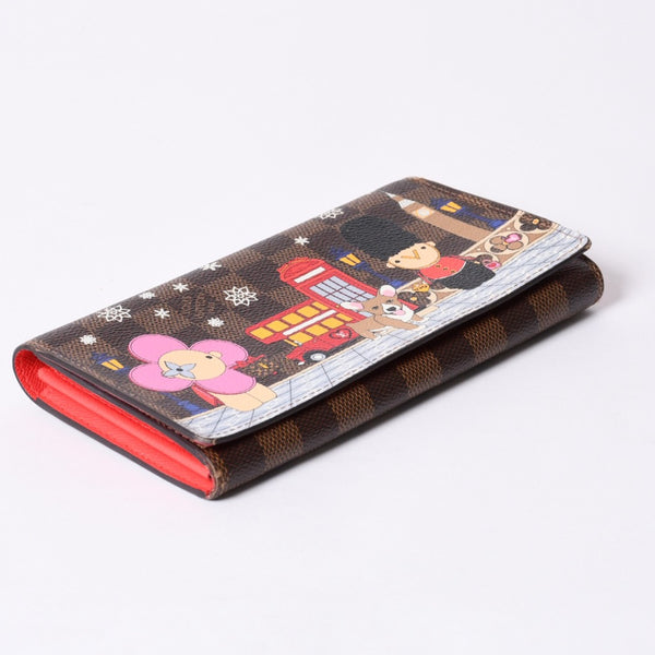 LOUIS VUITTON Zippy Wallet Long Wallet N63174 Holiday Limited Model Gold Hardware Used 4a000291