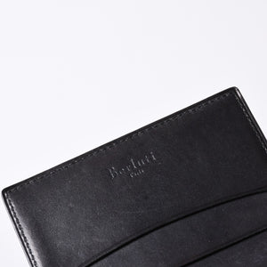 Berluti ベルルッティ カードケース スクリット カリグラフィー ロゴ ネイビー レザー 美品 中古 4a000314