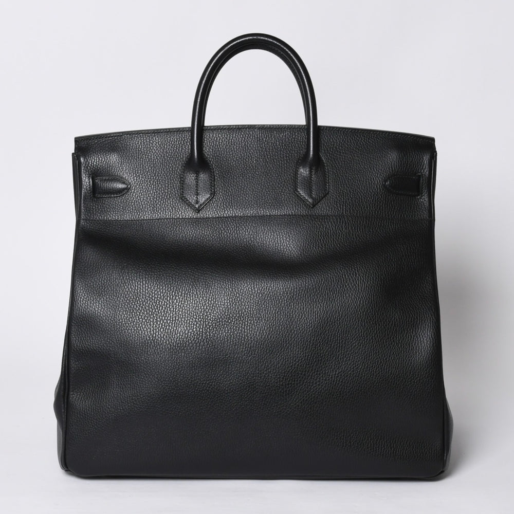 極美品 HERMES エルメス Haut a Courroies オータクロア45 ハンドバッグ アルデンヌ ブラック ゴールド金具 □H刻印 中古 4a000602