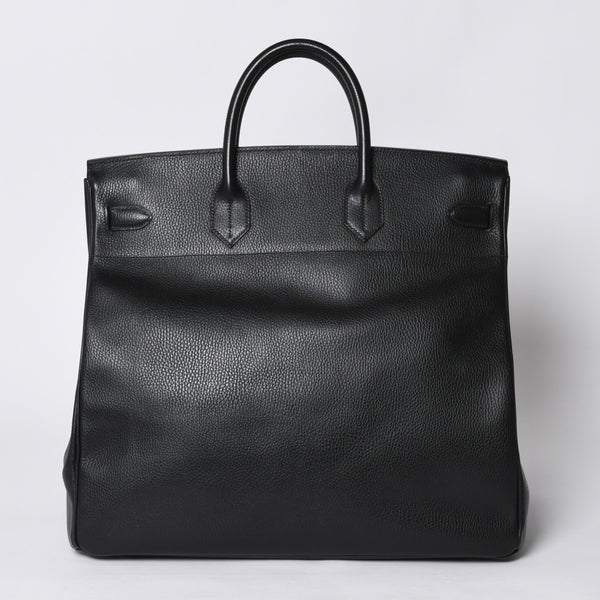 Very Good Condition HERMES Haut a Courroies Haut a Courroies 45 Handbag Ardennes Black Gold Hardware □H Stamp Used 4a000602