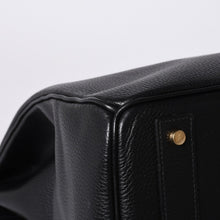 画像をギャラリービューアに読み込む, 極美品 HERMES エルメス Haut a Courroies オータクロア45 ハンドバッグ アルデンヌ ブラック ゴールド金具 □H刻印 中古 4a000602
