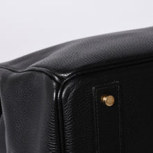画像をギャラリービューアに読み込む, 極美品 HERMES エルメス Haut a Courroies オータクロア45 ハンドバッグ アルデンヌ ブラック ゴールド金具 □H刻印 中古 4a000602