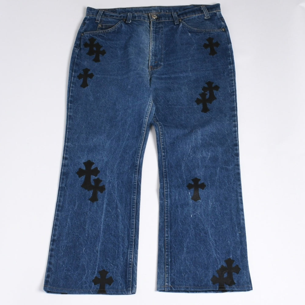 Very good condition CHROME HEARTS × Levi's 517 Levi's 517 Cemetery Cross Patch Denim Pants Jeans Size 36 20 Patch Used 4a000553