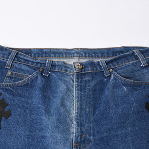 Very good condition CHROME HEARTS × Levi's 517 Levi's 517 Cemetery Cross Patch Denim Pants Jeans Size 36 20 Patch Used 4a000553