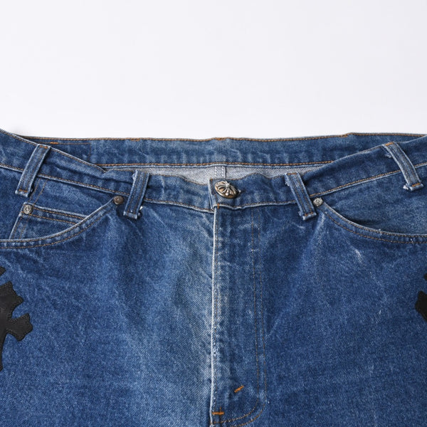Very good condition CHROME HEARTS × Levi's 517 Levi's 517 Cemetery Cross Patch Denim Pants Jeans Size 36 20 Patch Used 4a000553