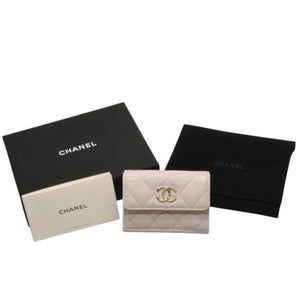 Very good condition CHANEL 25AW Classic Small Flap Wallet AP4901 Random Number Coco Mark Caviar Skin Pink Used 4a000297