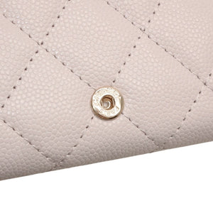 Very good condition CHANEL 25AW Classic Small Flap Wallet AP4901 Random Number Coco Mark Caviar Skin Pink Used 4a000297