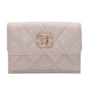 Very good condition CHANEL 25AW Classic Small Flap Wallet AP4901 Random Number Coco Mark Caviar Skin Pink Used 4a000297