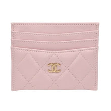 画像をギャラリービューアに読み込む, 新品未使用 CHANEL シャネル カードケース カードホルダー ランダム番台 ココマーク ラムスキン キルティング ピンク 中古 4a000323