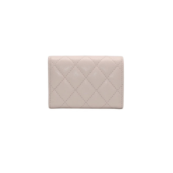 Very good condition CHANEL 25AW Classic Small Flap Wallet AP4901 Random Number Coco Mark Caviar Skin Pink Used 4a000297