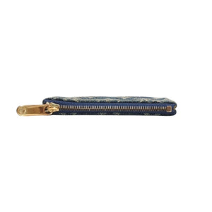 Very Good Condition LOUIS VUITTON Monogram Denim Pochette Cleat Coin Case M95343 Blue Coin Purse Wallet Used 4a000567
