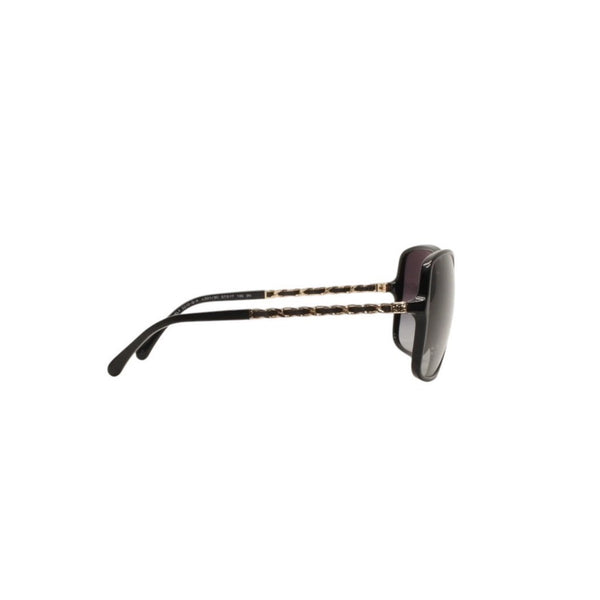 極美品 CHANEL シャネル サングラス アイウェア 5210-Q-A c.501/3C サイズ57□17 135 ココマーク チェーンテンプル ブラック 中古 4a000293