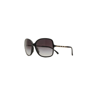 極美品 CHANEL シャネル サングラス アイウェア 5210-Q-A c.501/3C サイズ57□17 135 ココマーク チェーンテンプル ブラック 中古 4a000293