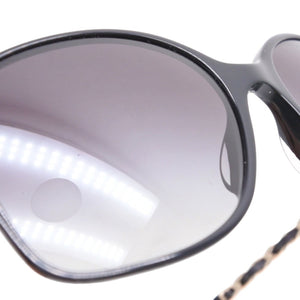 極美品 CHANEL シャネル サングラス アイウェア 5210-Q-A c.501/3C サイズ57□17 135 ココマーク チェーンテンプル ブラック 中古 4a000293