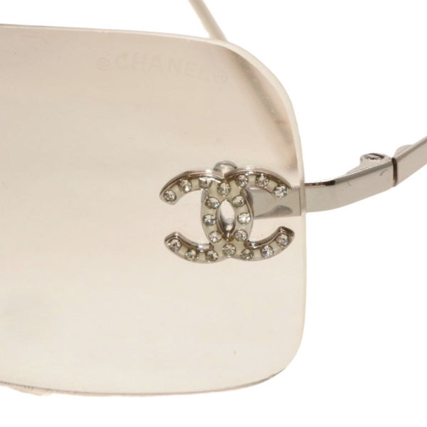 CHANEL シャネル リムレス サングラス アイウェア 4017-D c.159/6I サイズ62□17 120 ココマーク ラインストーン 美品 中古 4a000301