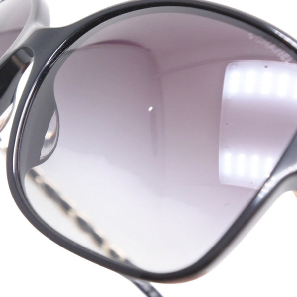 極美品 CHANEL シャネル サングラス アイウェア 5210-Q-A c.501/3C サイズ57□17 135 ココマーク チェーンテンプル ブラック 中古 4a000293