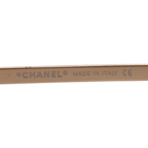 CHANEL シャネル ハーフリム サングラス アイウェア 4093-B c.102/18 サイズ56□16 130 ココマーク ラインストーン 美品 中古 4a000296