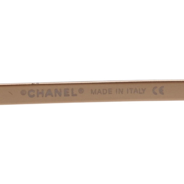 CHANEL シャネル ハーフリム サングラス アイウェア 4093-B c.102/18 サイズ56□16 130 ココマーク ラインストーン 美品 中古 4a000296