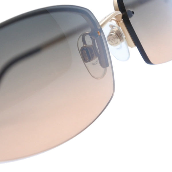 CHANEL シャネル ハーフリム サングラス アイウェア 4093-B c.102/18 サイズ56□16 130 ココマーク ラインストーン 美品 中古 4a000296