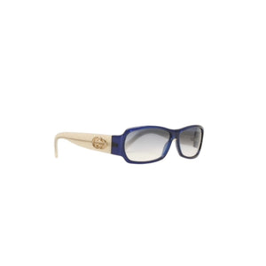 Very good condition GUCCI Gucci sunglasses eyewear GG2935/S EONIT size 60□12 125 GG logo lame acetate blue white used 4a000295