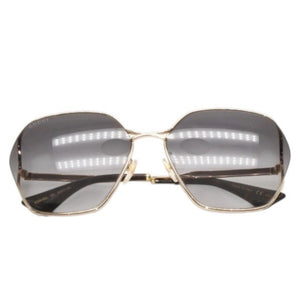 Very Good Condition GUCCI Gucci Sunglasses Eyewear GG0818SA 001 Size 63□17-140 Gold Gray GP Metal Plastic Used 4a000288