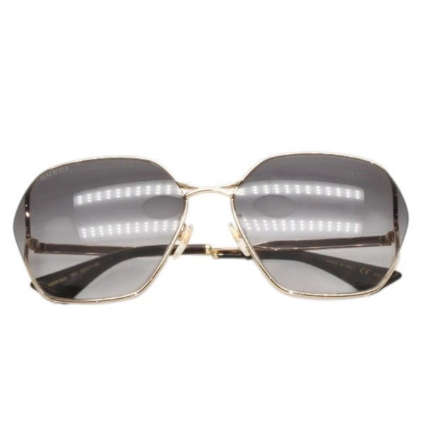 Very Good Condition GUCCI Gucci Sunglasses Eyewear GG0818SA 001 Size 63□17-140 Gold Gray GP Metal Plastic Used 4a000288