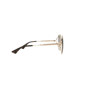 Very Good Condition GUCCI Gucci Sunglasses Eyewear GG0818SA 001 Size 63□17-140 Gold Gray GP Metal Plastic Used 4a000288