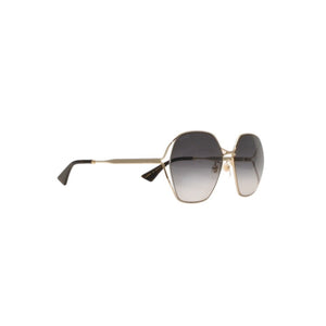 Very Good Condition GUCCI Gucci Sunglasses Eyewear GG0818SA 001 Size 63□17-140 Gold Gray GP Metal Plastic Used 4a000288