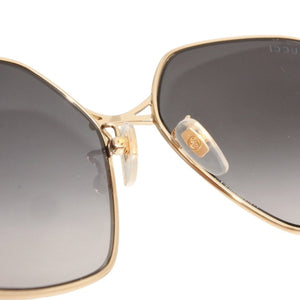Very Good Condition GUCCI Gucci Sunglasses Eyewear GG0818SA 001 Size 63□17-140 Gold Gray GP Metal Plastic Used 4a000288