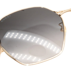 Very Good Condition GUCCI Gucci Sunglasses Eyewear GG0818SA 001 Size 63□17-140 Gold Gray GP Metal Plastic Used 4a000288