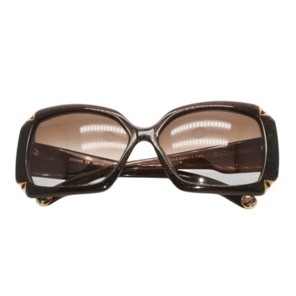Very good condition LOUIS VUITTON Sunglasses Eyewear Z0366E Size 58□16 Brown Glitter Acetate Plastic Used 4a000283