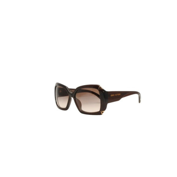 Very good condition LOUIS VUITTON Sunglasses Eyewear Z0366E Size 58□16 Brown Glitter Acetate Plastic Used 4a000283
