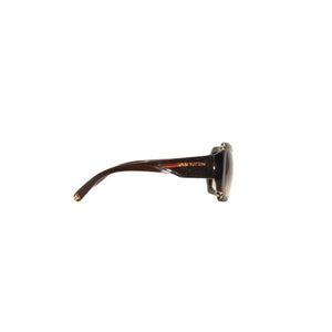 Very good condition LOUIS VUITTON Sunglasses Eyewear Z0366E Size 58□16 Brown Glitter Acetate Plastic Used 4a000283