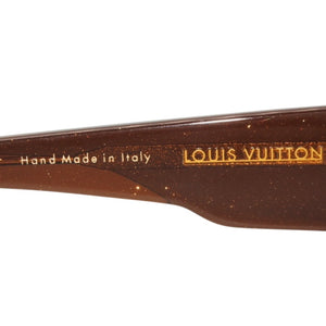 Very good condition LOUIS VUITTON Sunglasses Eyewear Z0366E Size 58□16 Brown Glitter Acetate Plastic Used 4a000283