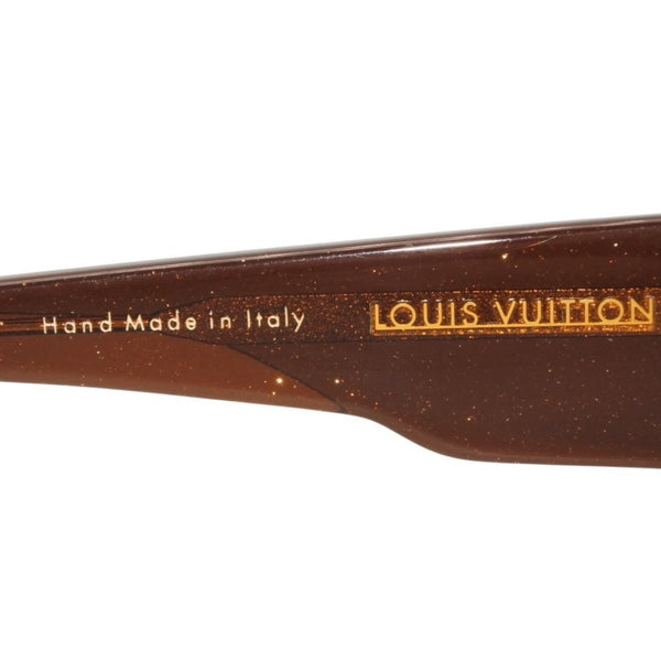 Very good condition LOUIS VUITTON Sunglasses Eyewear Z0366E Size 58□16 Brown Glitter Acetate Plastic Used 4a000283