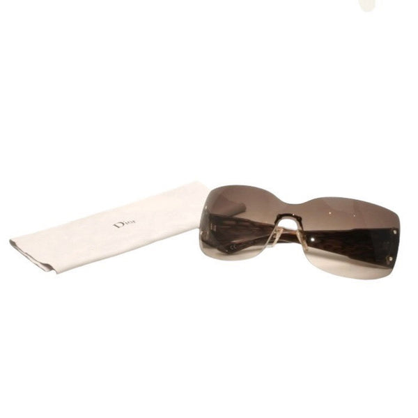 Very Good Condition Christian Dior ETHNIDIOR 2 Rimless Sunglasses Eyewear C9PJS Size 120 Rhinestone Used 4a000281