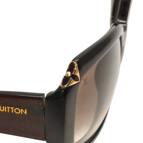 Very good condition LOUIS VUITTON Sunglasses Eyewear Z0366E Size 58□16 Brown Glitter Acetate Plastic Used 4a000283