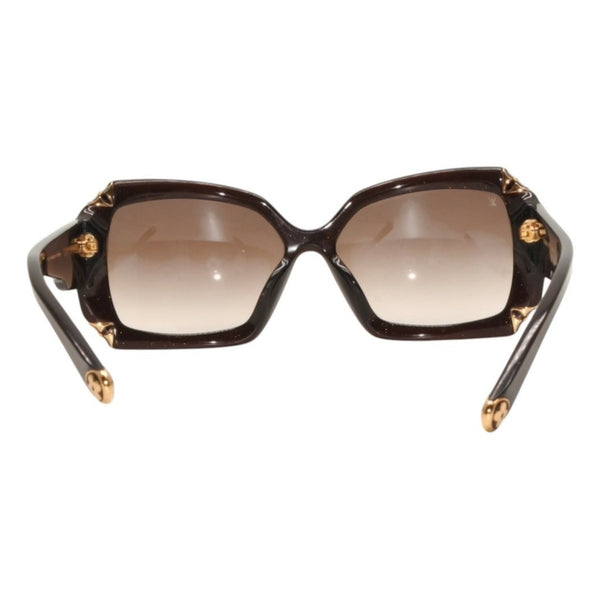 Very good condition LOUIS VUITTON Sunglasses Eyewear Z0366E Size 58□16 Brown Glitter Acetate Plastic Used 4a000283