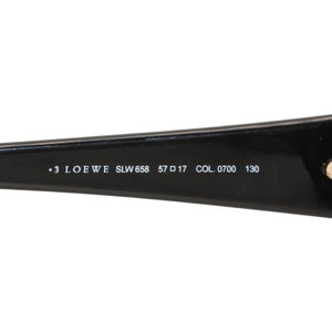 LOEWE sunglasses eyewear SLW658 COL.0700 Size 57□17 130 Anagram Black Acetate Excellent Condition Used 4a000284
