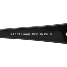 画像をギャラリービューアに読み込む, LOEWE ロエベ サングラス アイウェア SLW658 COL.0700 サイズ57□17 130 アナグラム ブラック アセテート 美品 中古 4a000284