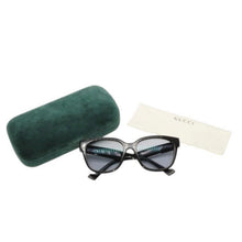画像をギャラリービューアに読み込む, GUCCI グッチ サングラス アイウェア GG1430SK 001 サイズ57□18-145 ブラック グレー アセテート プラスチック 美品 中古 4a000292