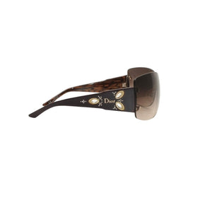 Very Good Condition Christian Dior ETHNIDIOR 2 Rimless Sunglasses Eyewear C9PJS Size 120 Rhinestone Used 4a000281