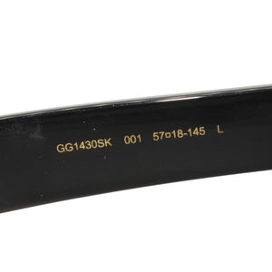 GUCCI グッチ サングラス アイウェア GG1430SK 001 サイズ57□18-145 ブラック グレー アセテート プラスチック 美品 中古 4a000292