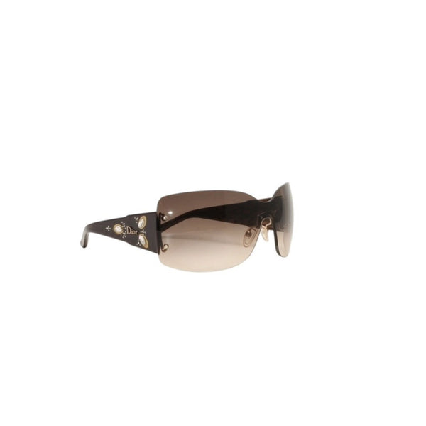 Very Good Condition Christian Dior ETHNIDIOR 2 Rimless Sunglasses Eyewear C9PJS Size 120 Rhinestone Used 4a000281