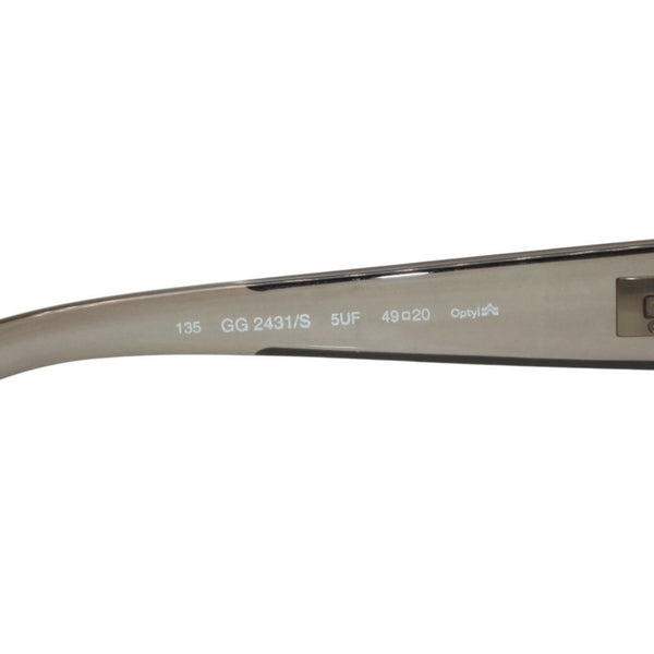 GUCCI グッチ サングラス アイウェア GG2431/S 5UF サイズ49□20 135 クリアグレー アセテート プラスチック 美品 中古 4a000305